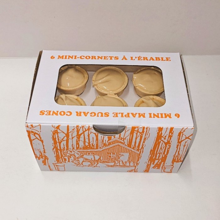 6 cornets tire et beurre d'érable